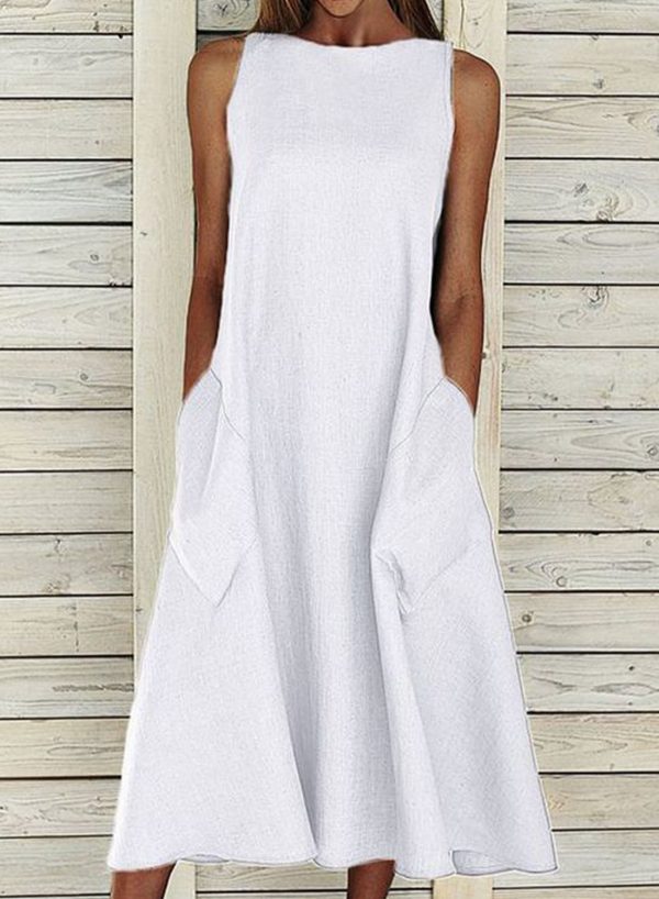 Women's Maxi Dresses Cotton&Linen Dress